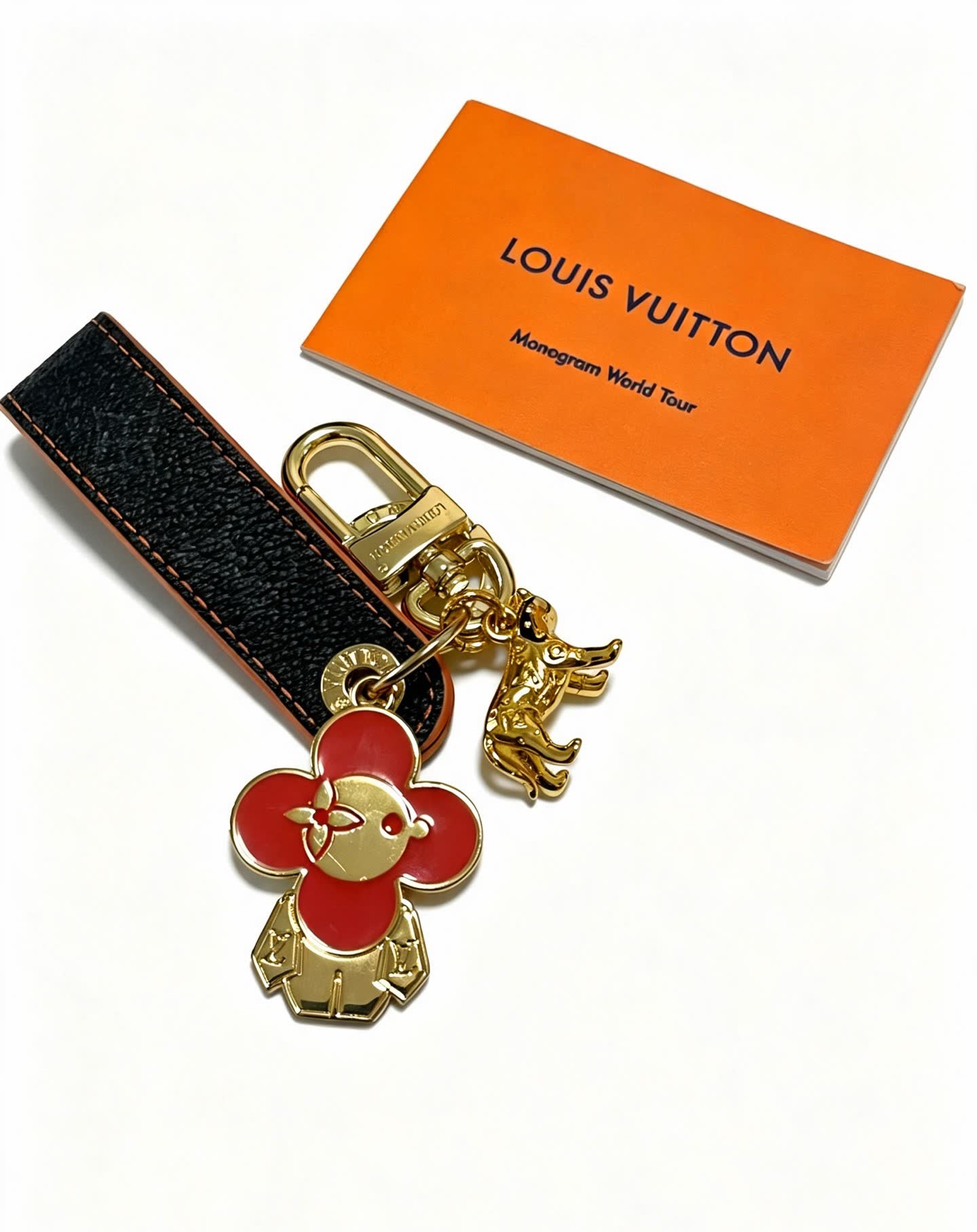 Louis Vuitton Keychain with Flower Charm